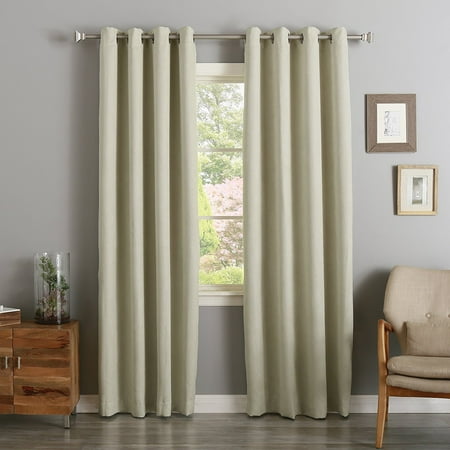 Top Biscuit - Quality Home Suede Blackout Curtains - Stainless Nickel Grommet Top - 52