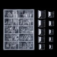 thumbnail image 3 of BELOVING 2x200pcs Square French Nail Tips Short Acrylic False Nails Transparent 2 Pcs, 3 of 10
