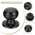 thumbnail image 3 of 4 Pcs Poignées de Porte Factices Rondes en Acier Inoxydable Boutons de Porte Bouton Latéral Sans Rotation Noir Mat, 3 of 7