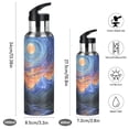 thumbnail image 2 of Yayeee 33oz Insulated Water Bottle Double Wall Stainless Steel with Flip Straw Lid, Mountains and Forests, 2 of 7