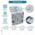 thumbnail image 6 of Valentine's Day Blue Table Runner 72 Inches, Spring Love Leaves Botanical Bed Runner Dresser Scarves Tabletop for Indoor Outdoor Parties/Ceremony/Banquet, 14" x 72", 6 of 8