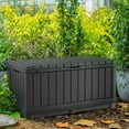 thumbnail image 6 of 150 Gallon Heavy-Duty Resin Storage Box | Lockable Waterproof Deck Chest for Home, Garden & Outdoor Furniture Protection - Black, 6 of 8
