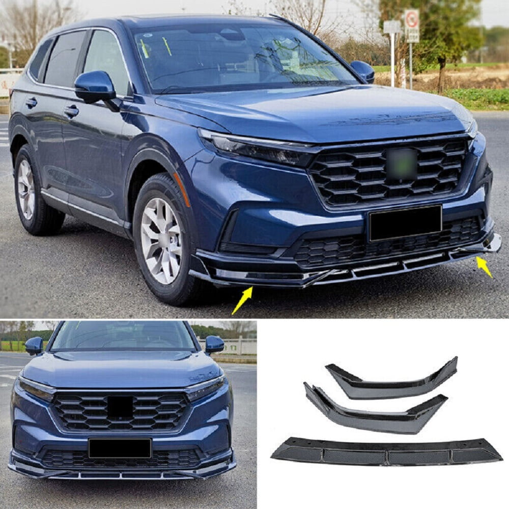 3pcs Set Front Bumper Lip for Honda CR-V CRV 6th 2023, Front Spoiler Diffuser Front Splitter Lip Body Kit Spoiler, Carbon Fiber Color
