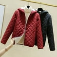 thumbnail image 2 of Chaqueta de algodón con capucha engrosada con vellón agregado Chaqueta de algodón adelgazante para mujer Chaqueta de algodón pequeña Abrigo de mujer, 2 of 5