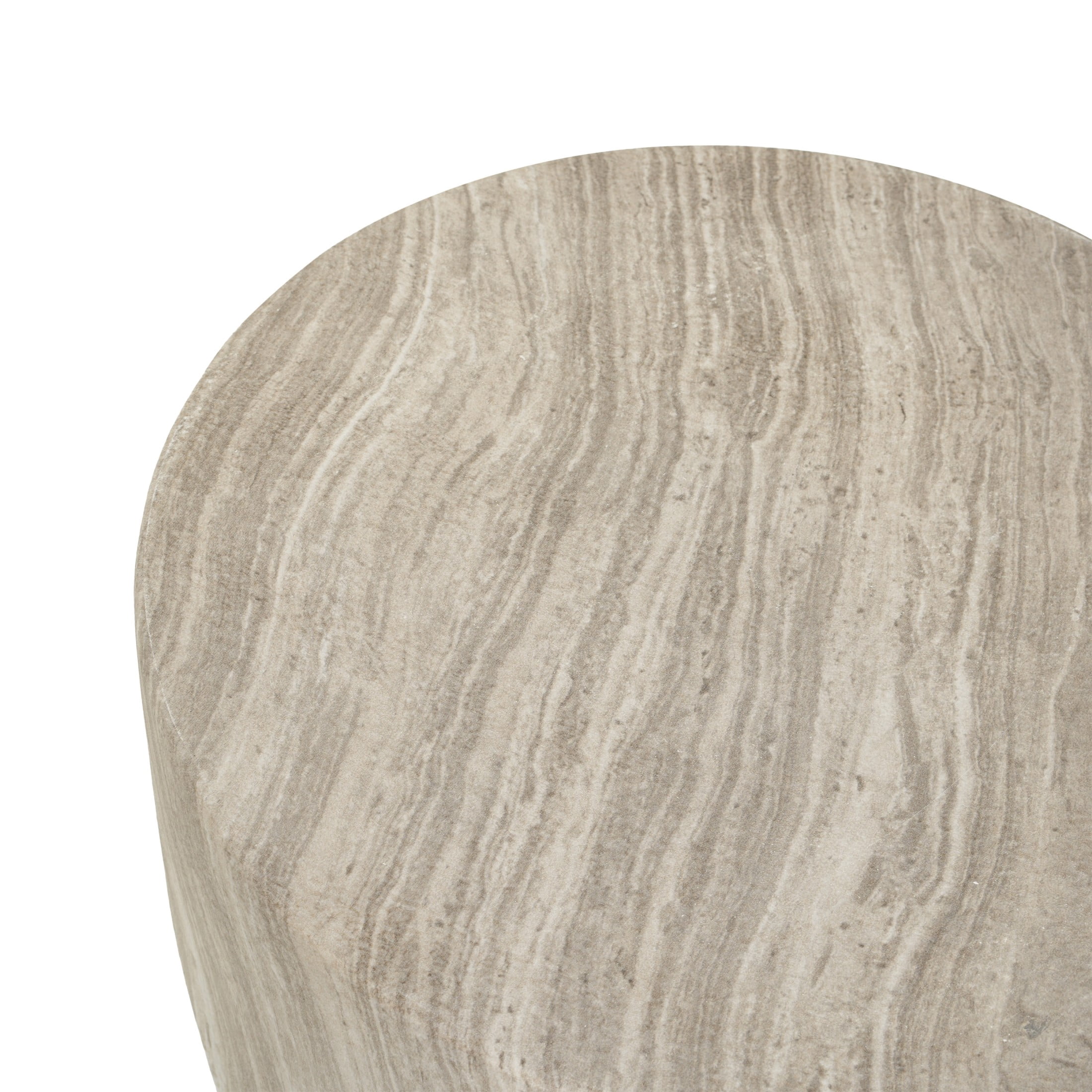 Christopher Knight Home 19.29" Modern Round Faux Marble Accent Side Table, Indoor Outdoor Use, Gray