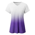 thumbnail image 5 of SHITINN Fashion Women's Loose Casual Gradient V Neck Tops T Shirt Short Sleeve Women's Blouse Womens Short Sleeve Blouses Summer Clothes Tops for Women, 5 of 5