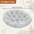 thumbnail image 2 of Chair Cushion 20inch Egg Chair Cushion Patio Chair Mat Water Resistant Comfortable Hanging Chair Cushion for Outdoor Light Gray, 2 of 9
