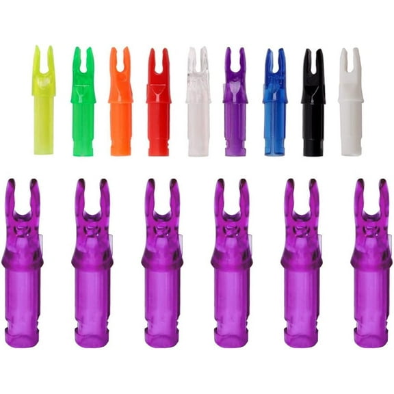 AME 50 Packs Archery Arrows Nocks - Arrow Inserts for Carbon Arrows .244/6.20mm Plastic Arrow Nocks for DIY Hunting Shooting