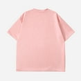 thumbnail image 3 of Chiccall Mens Plus Size Solid T Shirts Vintage Short Sleeve Crew Neck Tees Streetwear Basic Tees Baggy Loose Summer Tops Pink 5XL, 3 of 4