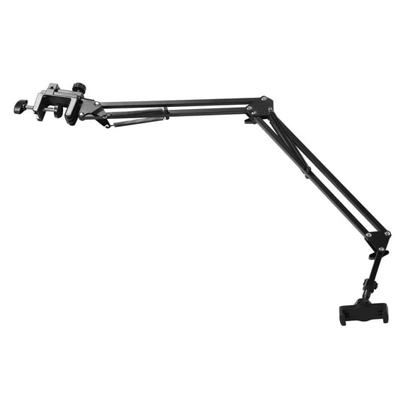 Raindrops 1Pack Phone Clamp Mount with Bendable Feature for Desk and Bed Use in Black Color 15.7X3.1X1.6In