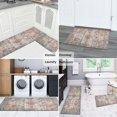 thumbnail image 6 of Boho Pale Orange Vintage Carpet Kitchen Rugs and Mats Sets Of 2, Funny Kitchen Decoration Rubber Backing Non-Slip Absorbent Mats for Sink Waterproof Runner Rug for Laundry Room 17x30+17x48inch, 6 of 7