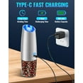 thumbnail image 3 of Soulfox Rechargeable Gravity Electric Salt and Pepper Mill,Spices Grinder,No Battery Needed,Sliver, 3 of 10