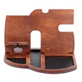 thumbnail image 2 of Wood Mobile Phone Holder Watch Wallet Desktop Storage Rack Organizer Home Office, 2 of 4