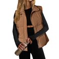 thumbnail image 1 of Chaleco acolchado Wancir para mujer, ligero, con cuello alto, sin mangas, cálido, de invierno, con cremallera, acolchado y bolsillos., 1 of 1
