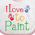 thumbnail image 4 of Inktastic Painting Art I Love to Paint Boys or Girls Baby Bib, 4 of 4