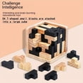 thumbnail image 3 of Building Block Cube Classical Wooden Magic Bucket 54T Lock Adult Wooden Building Block Puzzle Activity Cube Intelligence Development, 3 of 5