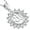 Silver, variant on 925 Sterling Silver White Clear CZ Muslim Arabic Allah Pendant Necklace, 18"