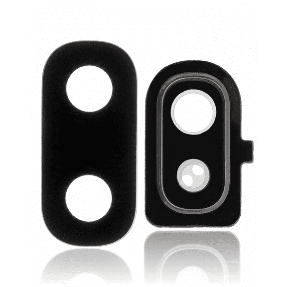 Replacement Back Camera Lens With Cover Bezel Ring Compatible For Samsung Galaxy A10E (A102 / 2019) (Black)