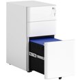thumbnail image 1 of Vinsetto Steel File Cabinet with 3 Drawers, Lockable Filing Cabinet, White, 1 of 10