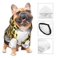 thumbnail image 3 of Fotbe Leopard Gnomes Sudadera con Estampado para Perros Pequeños – Suéter con Capucha para Mascotas, Tela Suave de Forro Polar con Bolsillo-Medium, 3 of 7