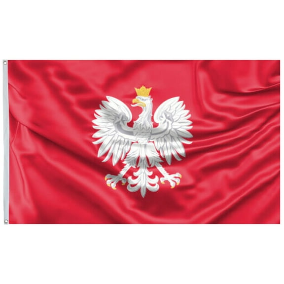 Poland National Emblem Flag Polyester 3x5 FT Indoor Outdoor Banner