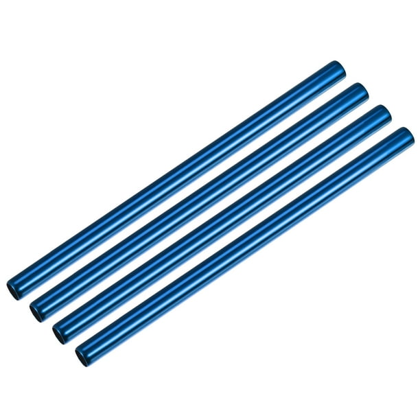 Reutilizables Metal Pajitas 4 uds, Inoxidable Acero Recto Beber Pajita 8.5 Largo Adecuado para Boba Té Leche Batido Bebida Jugo - Azul
