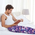 thumbnail image 5 of Naloa Skull mushroom rainbow Pajama Pants Men, PJ Bottoms, Sleep & Lounge Pants-Small, 5 of 6