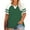 Green, variant on Vergoodr Plus-Size Tops for Women Summer V Neck T Shirts Color Block Raglan Tees