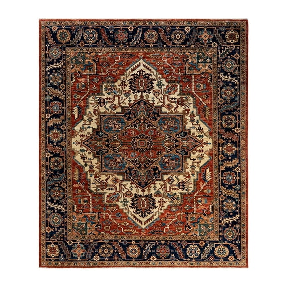 Serapi One-of-a-Kind Hand-Knotted Area Rug - Red, 8' 4" x 9' 9"