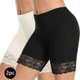 thumbnail image 2 of ShomPort Women's Boyshorts Underwear Soft Biker Short Panties Lace Under Shorts for Dresses 2 Pack, 2 of 3