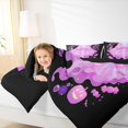 thumbnail image 4 of Manfei Black Pink Ghost Full Size Comforter Sets, Cute Pumpkin Candy Bedding Comforter Set, Princess Cartoon Style Reversible Bedding Sets, Ultra Soft Home Decor, 3pcs, 4 of 8