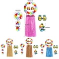 thumbnail image 2 of Qarigey 8 Uds fiesta hawaiana conjunto de baile Hula guirnalda de flores hawaianas de playa muñequera gafas de sol de piña pinza para el pelo Prendas para la parte inferior del cuerpo No. 4 Qarigey AP007797-04, 2 of 3