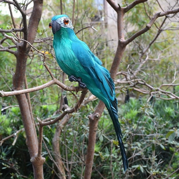 ERDOUY 1 Pcs 9.9 Inch Artificial Birds Realistic Parrot with Lifelike Feathered Parrot Decor Model for Decoration Craft,Green belly green B