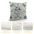 thumbnail image 4 of Awypu Spring Dusty Blue Floral Pillow Covers Vintage Wild Flower Herbs Plant Butterfly Decorative Pillow Cases Botanical Farmhouse Cushion Covers Home Decor For Sofa Couch Outdoor Set of, 4 of 5