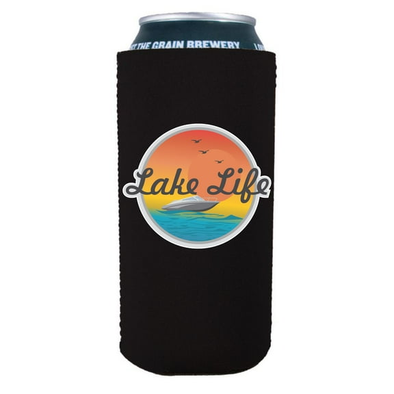 Lake Life 16 oz. Can Coolie (Black)