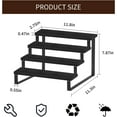 thumbnail image 3 of YINMIT Wooden Display Riser Stand (Black 4 Tier - 11.4 in), 3 of 7