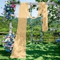 thumbnail image 5 of SLYNSHome Sheer Lace Window Scarf, Lightweight Decorative Wedding Drape,Gold Semi Transparent Voile Curtain Swag for Outdoor Arbor Gazebo Party Decor, 5 of 6