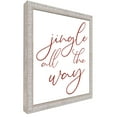 thumbnail image 5 of Jingle All The Way 17.5" x 21.5" Framed Christmas Wall Decor Art Print Sign Poster in a White, 5 of 7