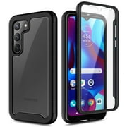 Nagebee Phone Case Compatible for Samsung Galaxy S23 Plus with [Built-in Screen Protector], Full-Body Shockproof Protective Bumper Cover Impact Resist Durable (Black)