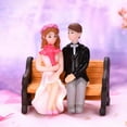 thumbnail image 1 of Mini Simulation Bench Lover Couple Wedding Ornament Garden Micro Landscape Decor, 1 of 8