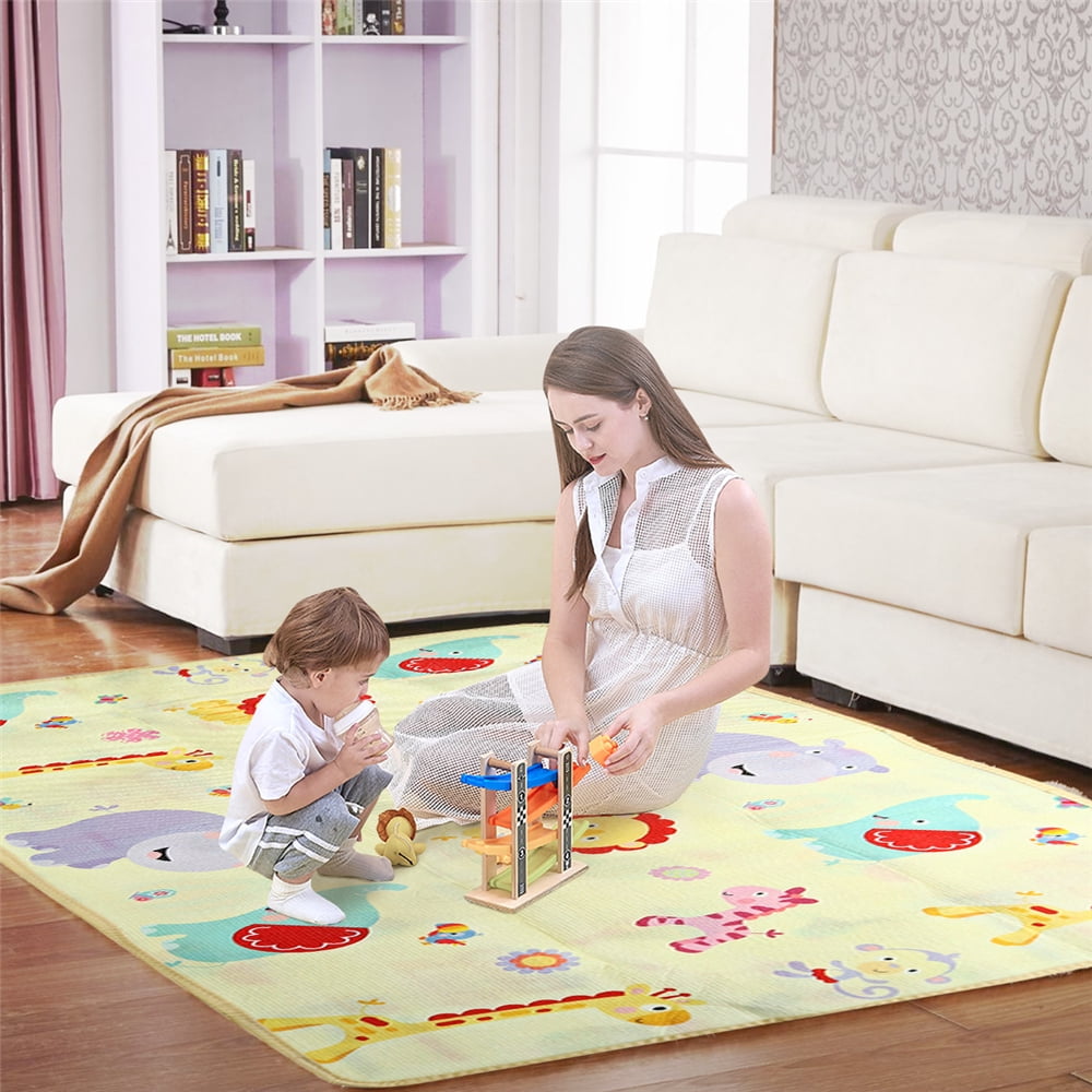 Baby Play Mat Double-Sided Floor Crawling Mat Soft Foldable Portable Waterproof 