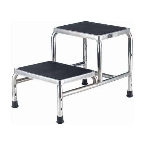 Global Industrial Chrome Two-Step Foot Stool