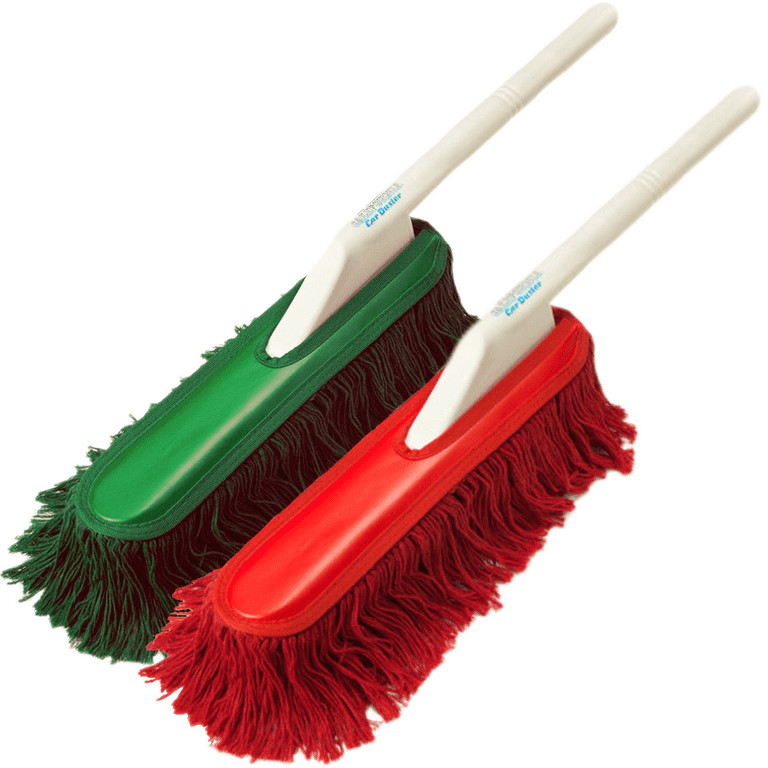 The Original California Car Duster Plastic Handle (2 Pack) Green and Red  Combo 