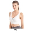thumbnail image 3 of Sujetador deportivo Push Up Qarigey para alta resistencia y soporte fuerte con cremallera blanco 4XL, 3 of 6