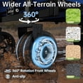 thumbnail image 5 of Extra Long Collapsible Wagon Cart, 480LBS Heavy Duty Utility Wagons with All-Terrain Wheels, Foldable Grocery Carts for Gardening, Shopping, Beach, Camping, Black, 5 of 7