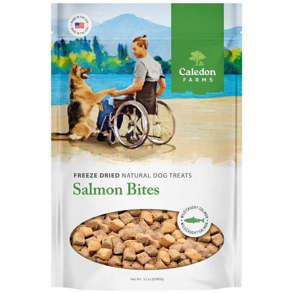 Caledon Farms Salmon Bites Dog Food Topper, 3.2 oz Bag