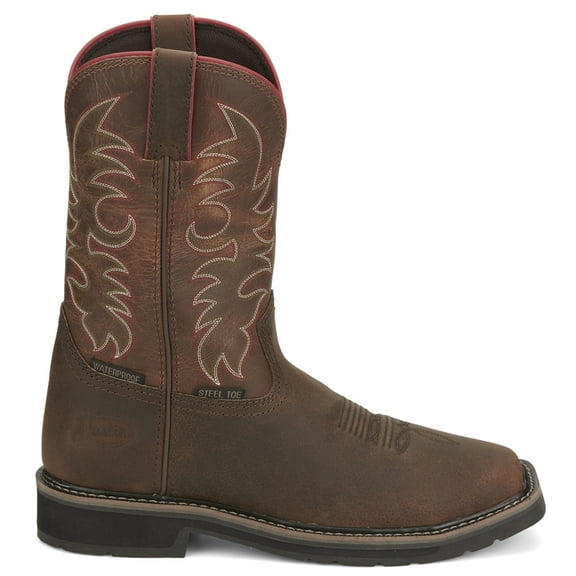 Justin Original Workboots Mens Driller 11 Inch Waterproof Steel Toe