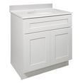 thumbnail image 6 of Design House Brookings 31" x 22" Ready to Assemble Shaker 2-Door Bath Vanity with Cultured Marble Single Hole Top, White/White, 6 of 24