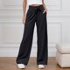 thumbnail image 1 of WILLBEST Pantalones Casuales de Mujer, de Cintura Alta, Holgados, de Pierna Recta, para Uso Diario, Cómodos para Entrenar En Verano y Otoño, con Cinturilla Elástica y Detalle de Lazo. Extra Grande, 1 of 6