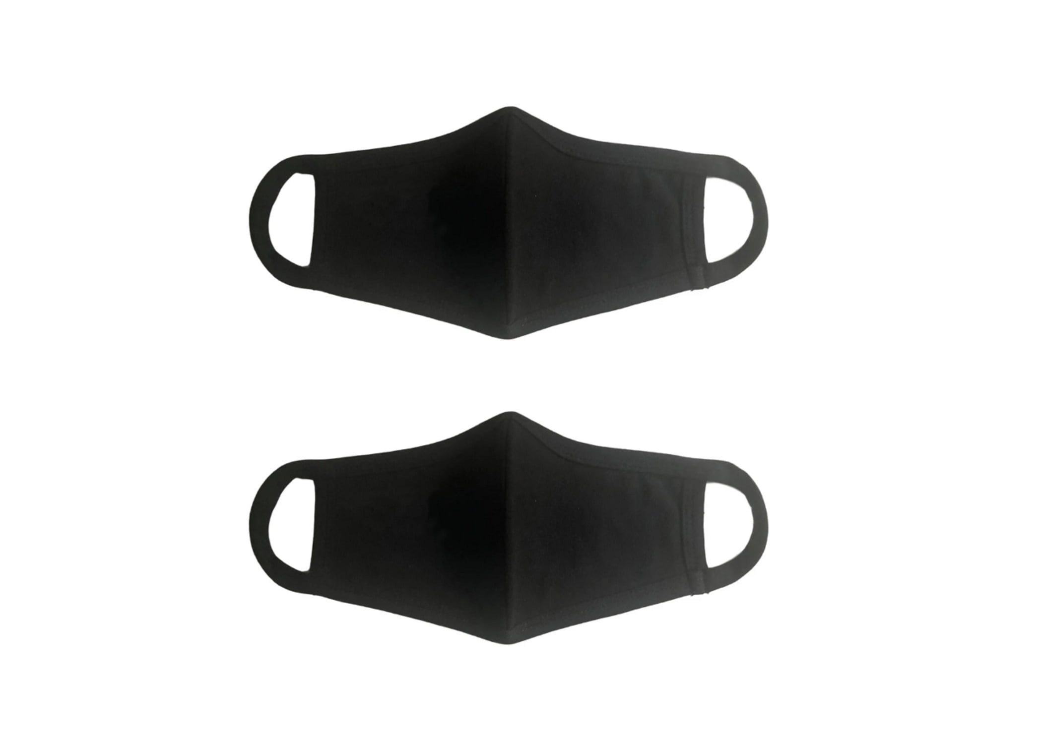 Washable Black Reusable 100% Cotton Face Covering Unisex Dust-Proof For Men Women Pack of 2
